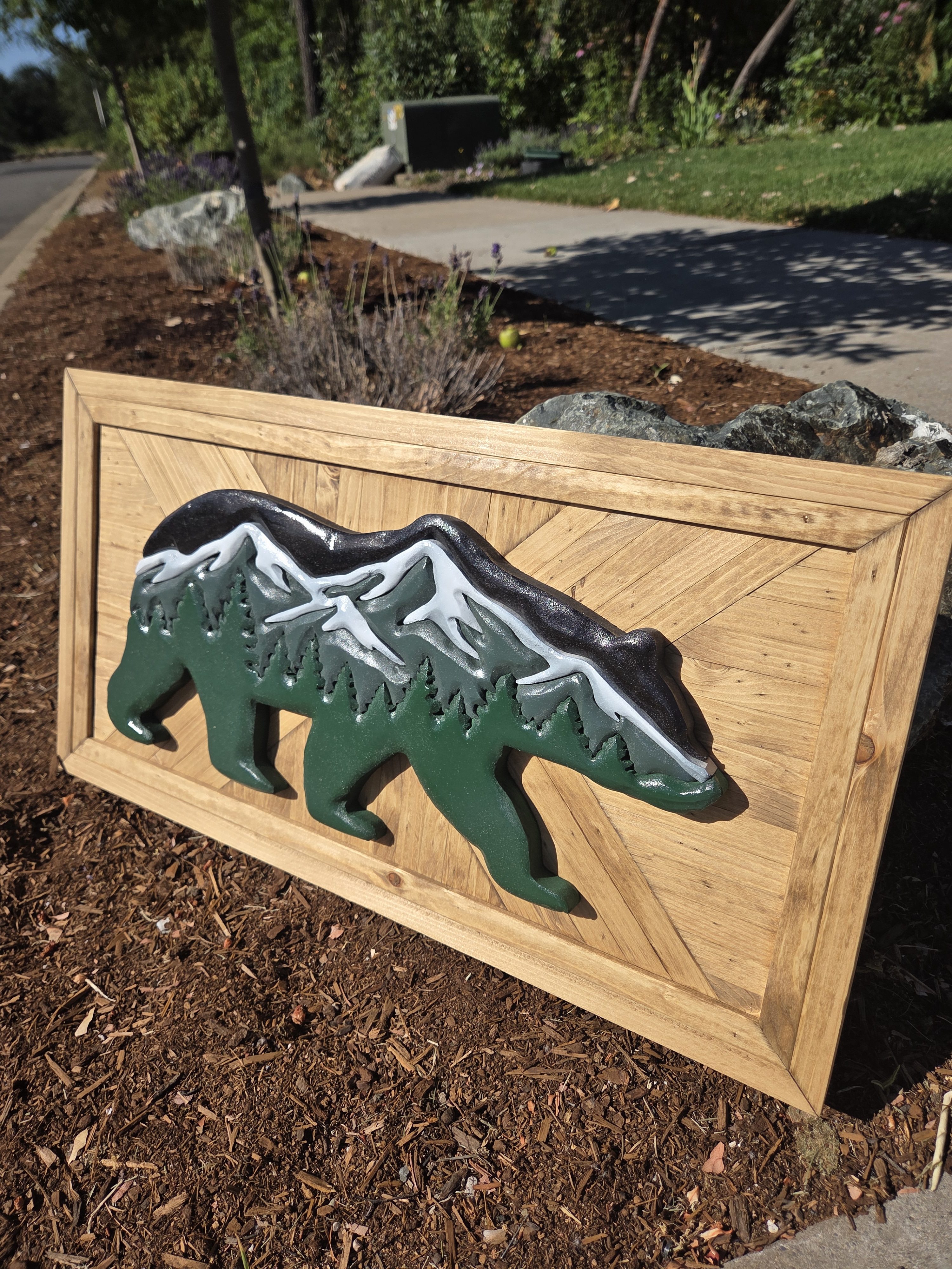 Mountain Bear Wood Sign - Image 5